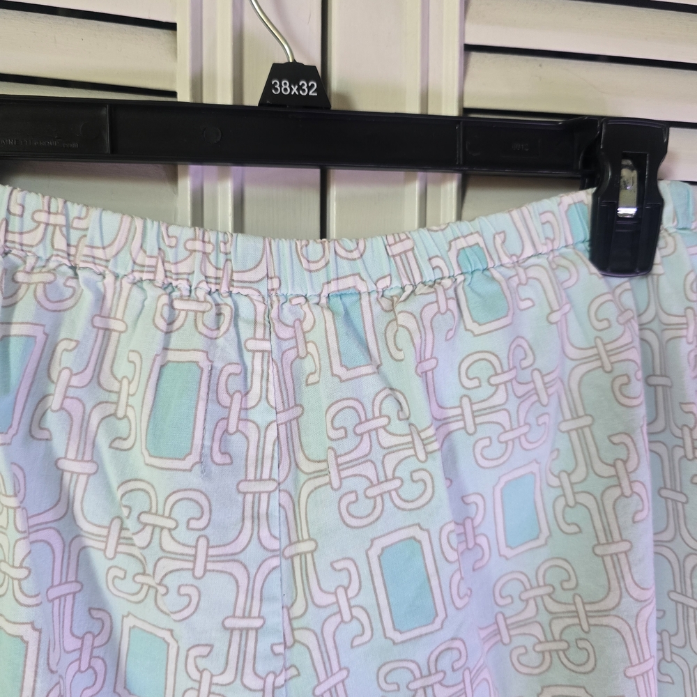 Mint Geometric Print Pajama Pants - Picture 2 of 8